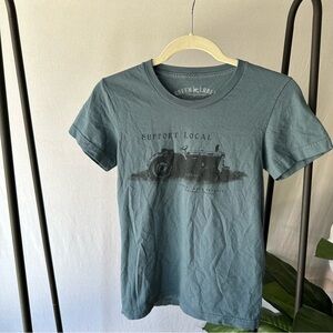 Green Label Organic Support Local Graphic Tee / Size Womens Small
